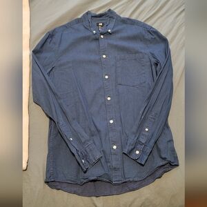 H&M Mens Denim Style Button Down